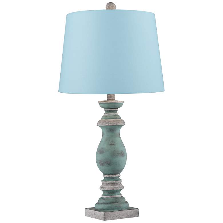 Image 6 Patsy Blue-Gray Washed Blue Hardback Table Lamps Set of 2 more views