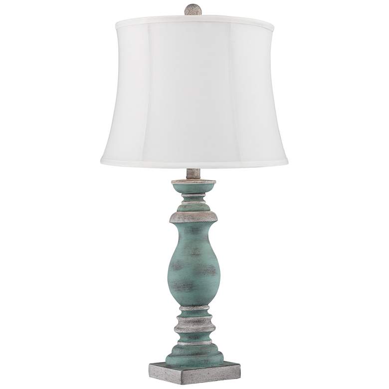 Image 6 Patsy Blue-Gray Washed White Shade Table Lamps Set of 2 more views