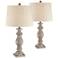 Patsy White-Washed Table Lamps Set of 2 with Smart Sockets