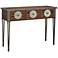 Patten Distressed Walnut and Mirror 3-Drawer Console Table