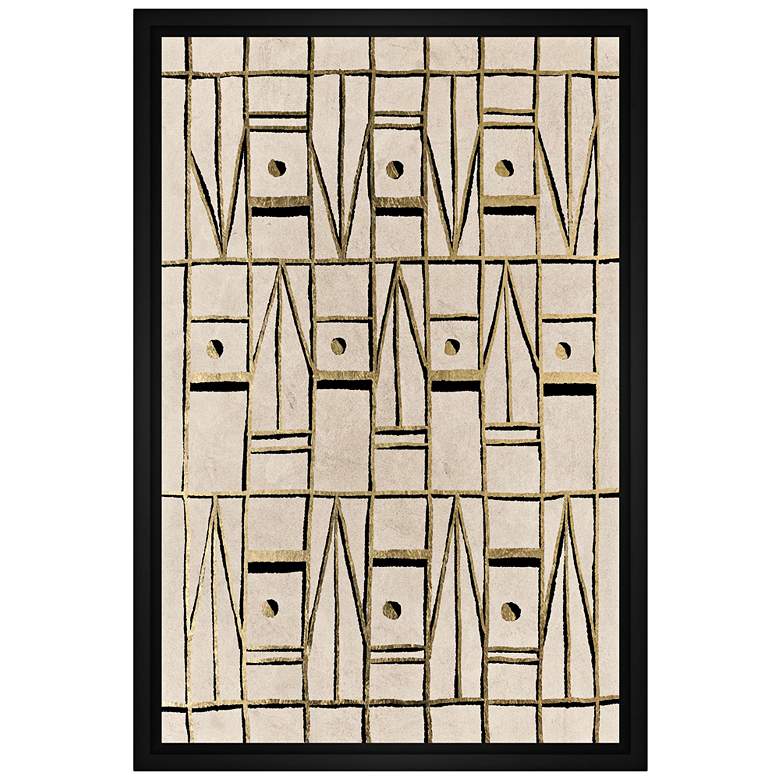 Image 1 Pattern in Sand 21 3/4 inch High Framed Canvas Wall Art