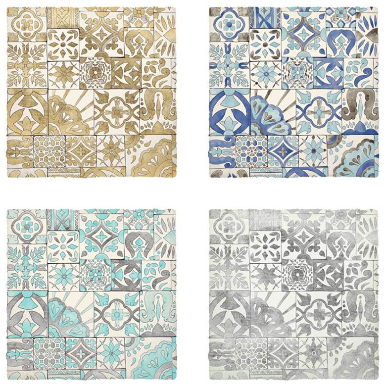 Image 1 Pattern Play 12 inch Square 4-Piece Giclee Canvas Wall Art Set