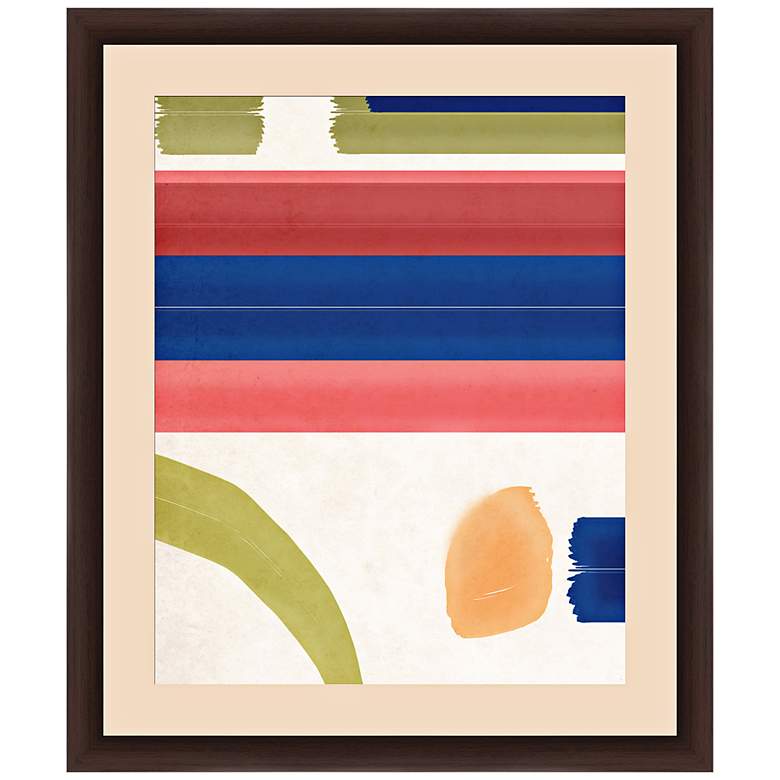 Image 1 Pattern Play Strokes I 26" High Framed Abstract Wall Art