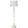 Patterned White Shade Vintage Chic Antique White Floor Lamp
