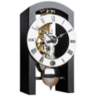 Patterson 7" High Black Finish Pendulum Table Clock