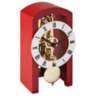 Patterson 7" High Red Finish Pendulum Table Clock