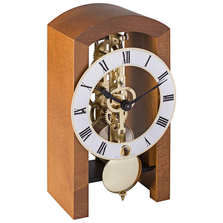 Image 1 Patterson 7 inch High Cherry Finish Pendulum Table Clock