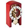 Patterson 7" High Red Finish Pendulum Table Clock