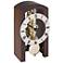 Patterson 7" High Walnut Finish Pendulum Table Clock