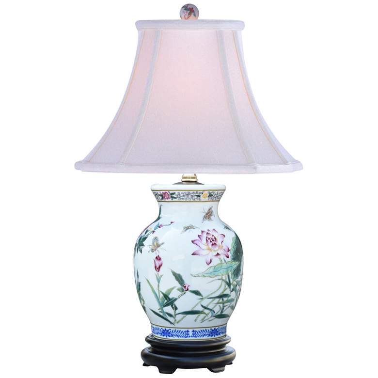 Image 1 Patterson Famille Rose Porcelain Vase Table Lamp