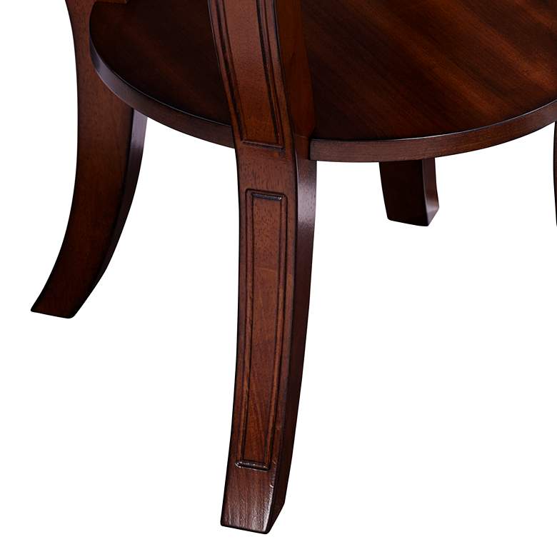 Patterson II Americana 26&quot; Wide Cherry Wood Round End Table more views