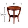Patterson II Americana 26" Wide Cherry Wood Round End Table