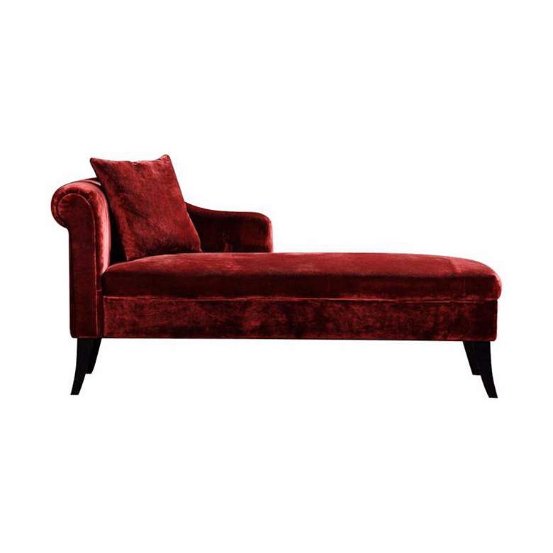 Image 1 Patterson Maroon Chenille Chaise