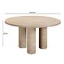 Patti 55"W Faux Travertine Round Indoor/Outdoor Dining Table in scene