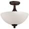 Patton 13" Wide Prairie Bronze Bowl Ceiling Light
