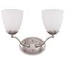 Patton; 2 Light; Vanity Fixture with Frosted Glass