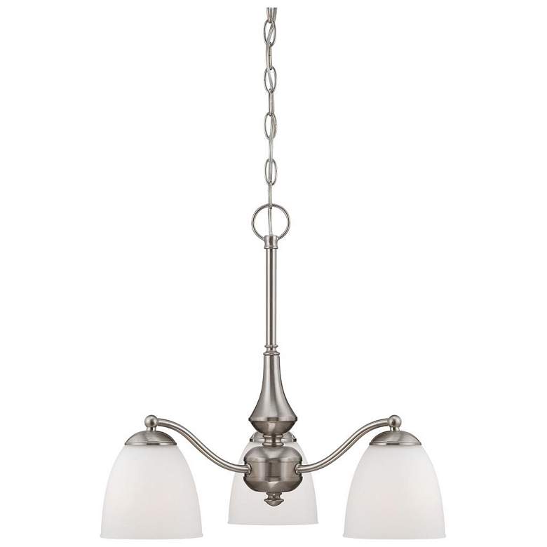 Image 1 Patton; 3 Light; Chandelier (Arms Down) with Frosted Glass