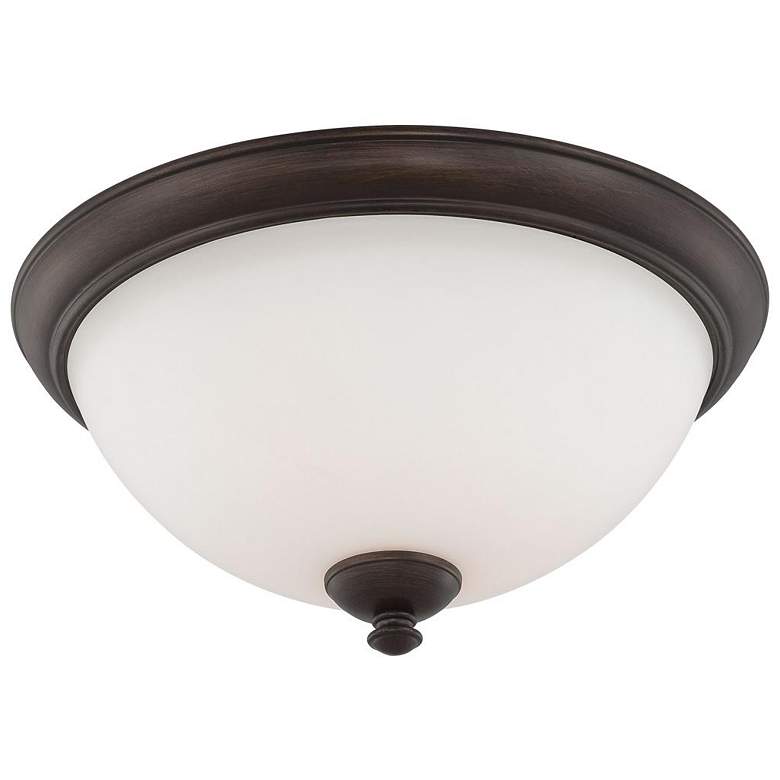 Image 1 Patton; 3 Light; Flush Fixture with Frosted Glass