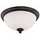 Patton; 3 Light; Flush Fixture with Frosted Glass