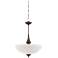 Patton; 3 Light; Pendant with Frosted Glass