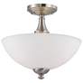 Patton; 3 Light; Semi-Flush with Frosted Glass