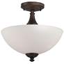 Patton; 3 Light; Semi-Flush with Frosted Glass