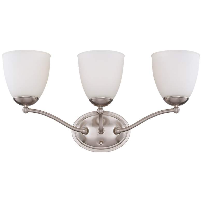 Image 1 Patton; 3 Light; Vanity Fixture with Frosted Glass