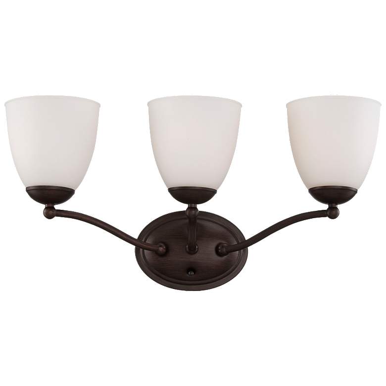 Image 1 Patton; 3 Light; Vanity Fixture with Frosted Glass