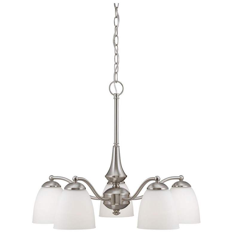 Image 1 Patton; 5 Light; Chandelier (Arms Down) with Frosted Glass
