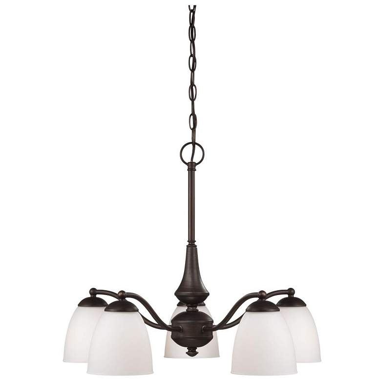 Image 1 Patton; 5 Light; Chandelier (Arms Down) with Frosted Glass