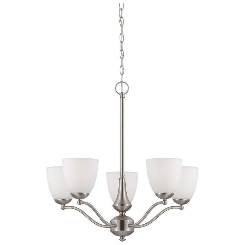 Image 1 Patton; 5 Light; Chandelier (Arms Up) with Frosted Glass