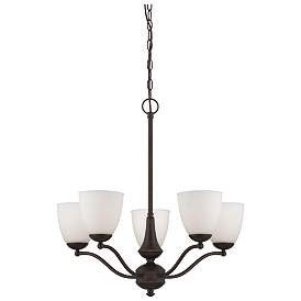 Image1 of Patton; 5 Light; Chandelier (Arms Up) with Frosted Glass