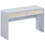 Thumbnail1 of Patty Pastel Blue Rattan Console Desk