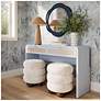 Thumbnail4 of Patty Pastel Blue Rattan Console Desk more views