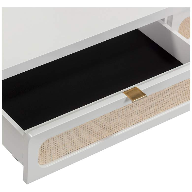 Image 3 Patty White Rattan Console Desk more views