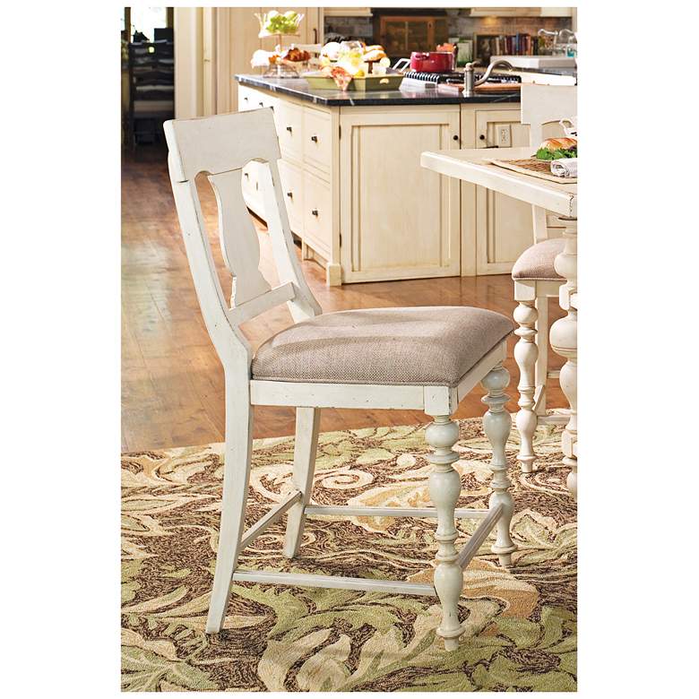 Image 1 Paula Deen Home 24 inch Linen Wood Counter Height Chair