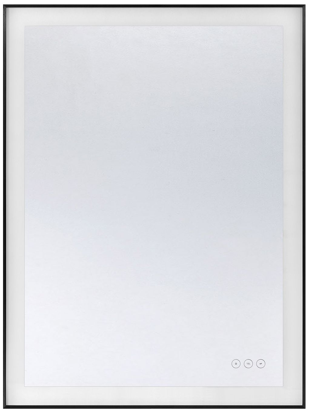 Image 2 Paulding LED Rectangle Frontlit Mirror with Black Frame more views