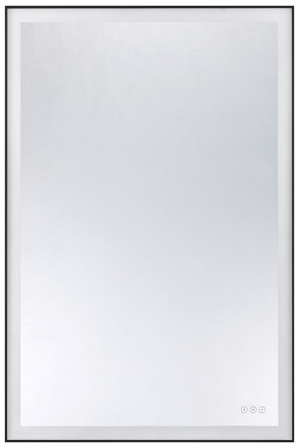 Image 2 Paulding LED Rectangle Frontlit Mirror with Black Frame more views