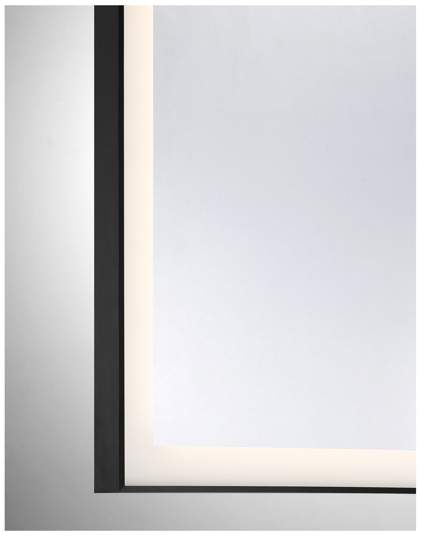 Image 5 Paulding LED Rectangle Frontlit Mirror with Black Frame more views