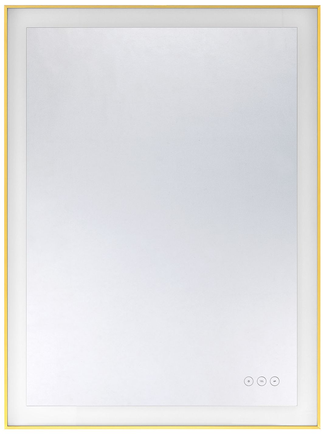 Image 2 Paulding LED Rectangle Frontlit Mirror with Gold Frame more views
