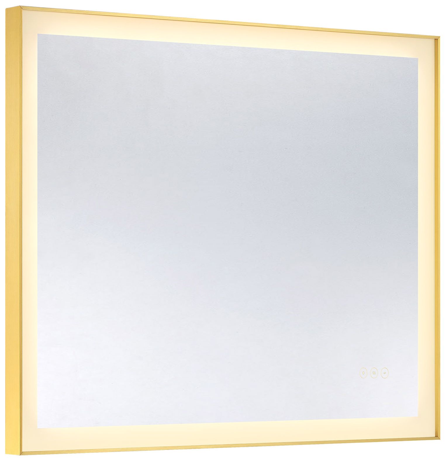 Image 3 Paulding LED Rectangle Frontlit Mirror with Gold Frame more views
