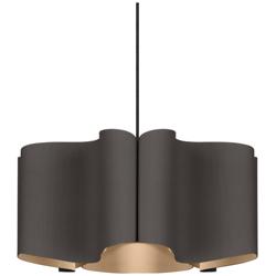 Paulina Pendant WEP Light Collection - Black Finish - Ebony Shade
