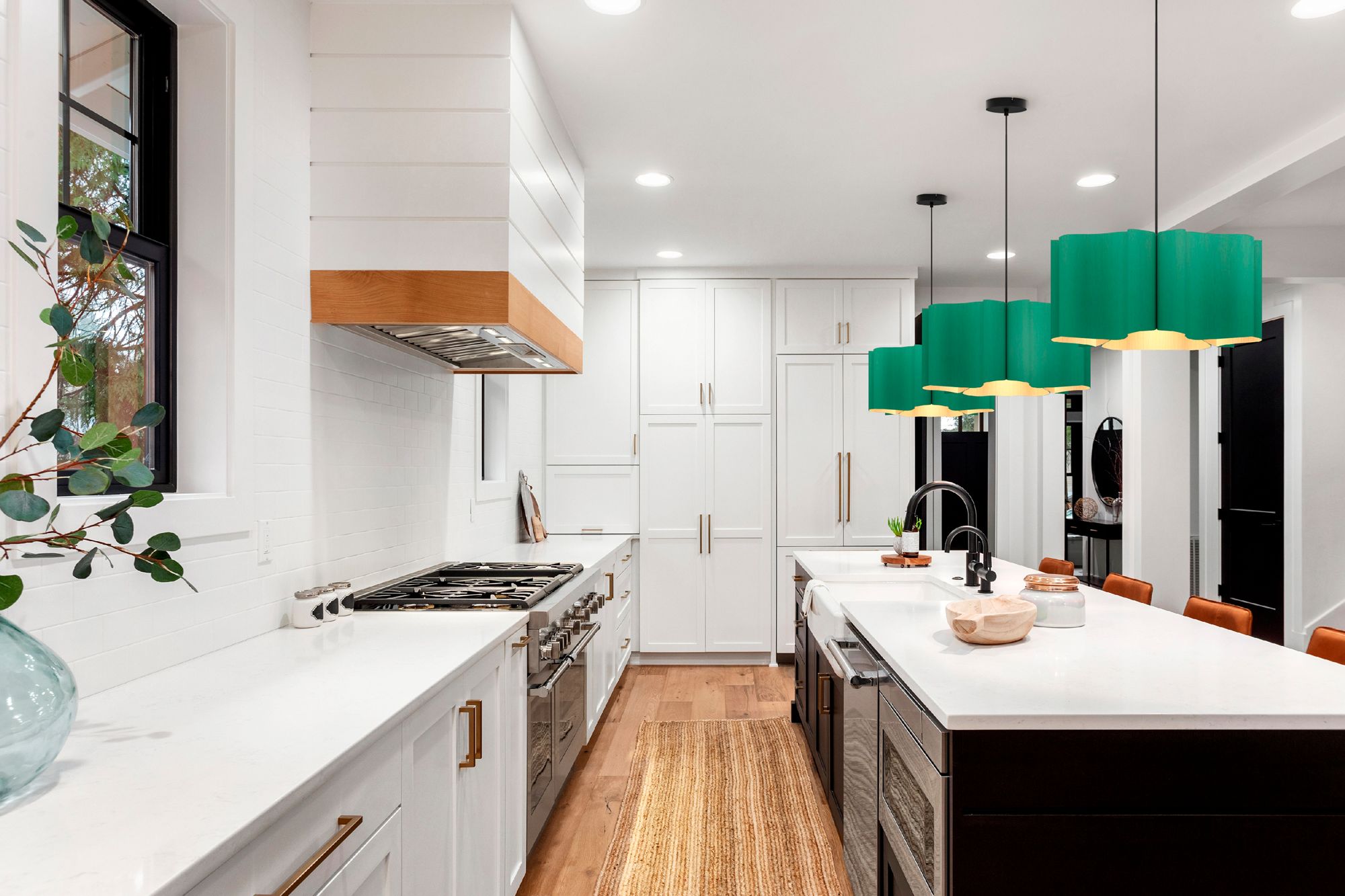 Image 5 Paulina Pendant WEP Light Collection - Black Finish - Light Petrol Shade more views