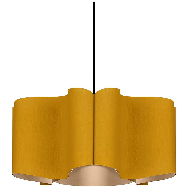 Image 1 Paulina Pendant WEP Light Collection - Black Finish - Ocher Shade