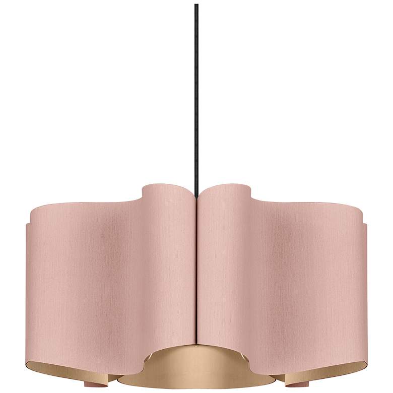 Image 1 Paulina Pendant WEP Light Collection - Black Finish - Rose Shade
