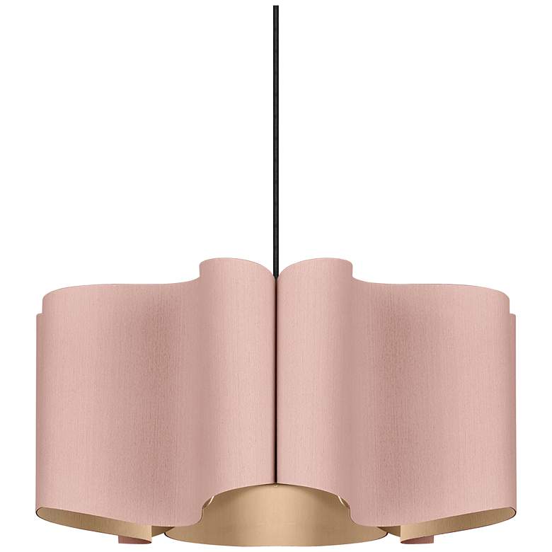 Image 1 Paulina Pendant WEP Light Collection - Black Finish - Rose Shade