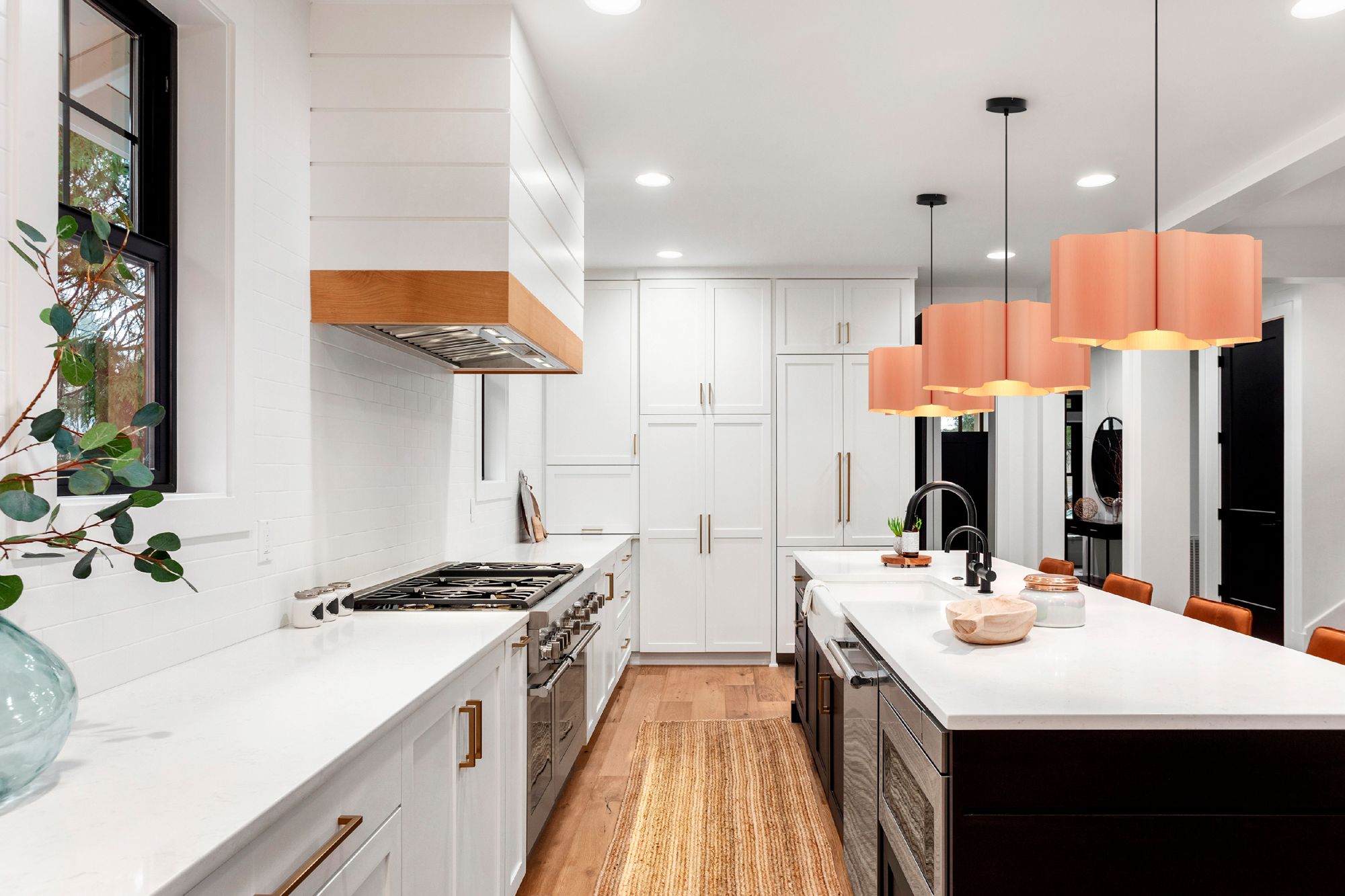 Image 2 Paulina Pendant WEP Light Collection - Black Finish - Rose Shade more views