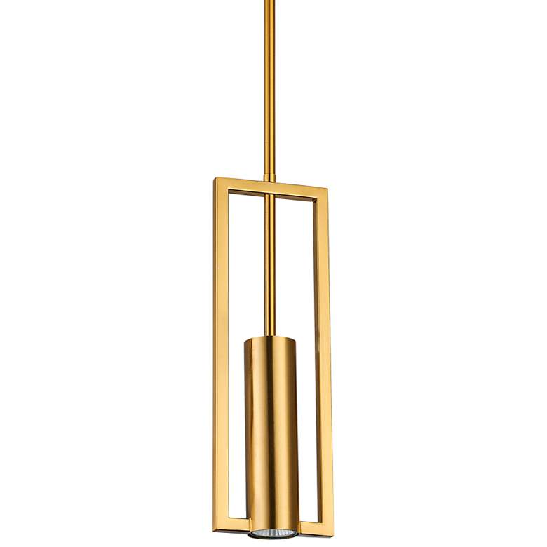 Image 3 Pauline 5" Wide Aged Brass Mini Pendant