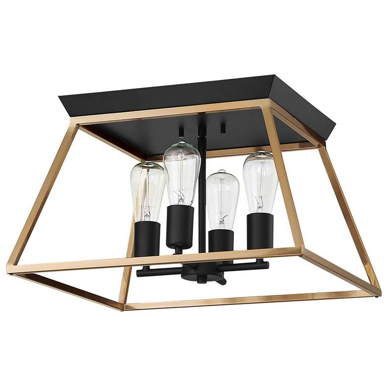 Image 1 Paulino - Ceiling Light - Brushed Gold and Matte Black - 18 Inches