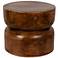 Paulownia 19" Wide Walnut Hourglass Side Table